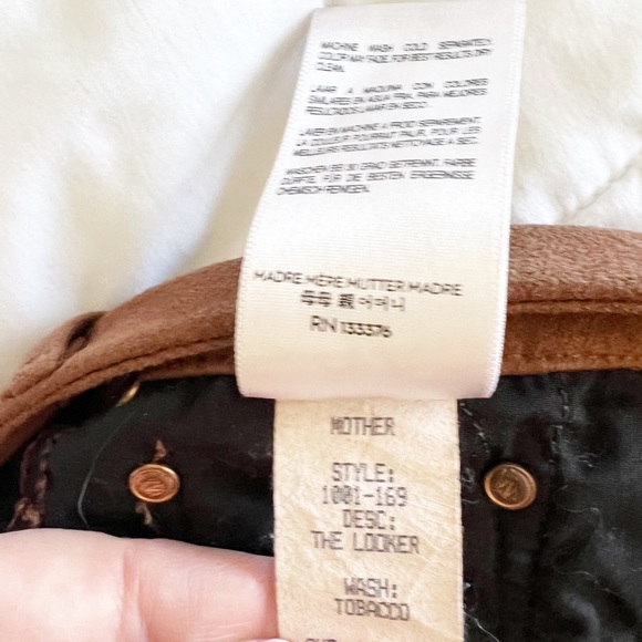 MOTHER The Looker Texas Rein Brown Tobacco Wash Pants Size 26 - Picture 9 of 9